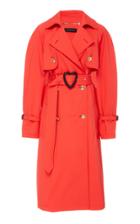 Escada Cotton-blend Heart Belt Trench Coat