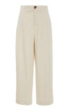 Moda Operandi Vince High-rise Cropped Cotton-linen Blend Pant Size: 2