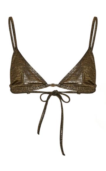 Marie France Van Damme Metallic Bikini Set