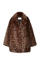 Bouguessa Faux Fur Leopard Coat