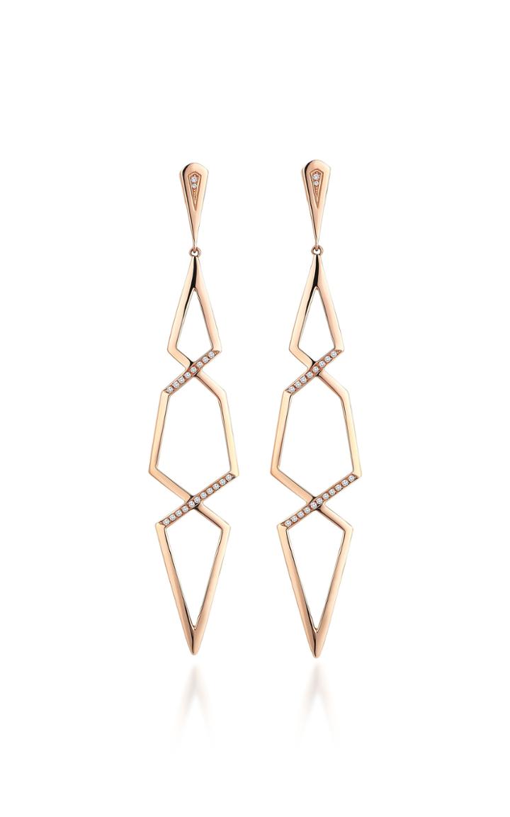 Gilan Altuncan 18k Rose Gold Diamond Earrings