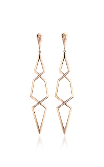 Gilan Altuncan 18k Rose Gold Diamond Earrings