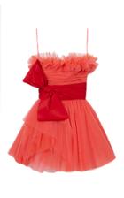 Moda Operandi Carolina Herrera Bow-detailed Tulle Strapless Mini Dress