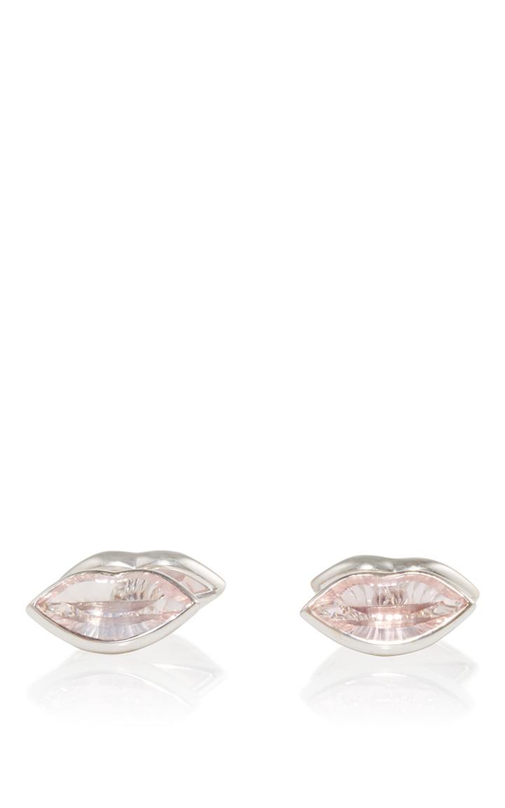 Marie-hlne De Taillac Rose Quartz Lip Cufflinks And Studs