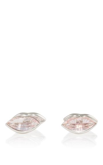 Marie-hlne De Taillac Rose Quartz Lip Cufflinks And Studs