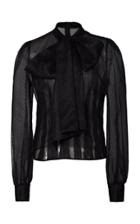 Brock Collection Panter Sheer Organza-trimmed Tulle Top