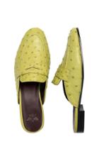 Bougeotte Chartreuse Ostrich Slipper