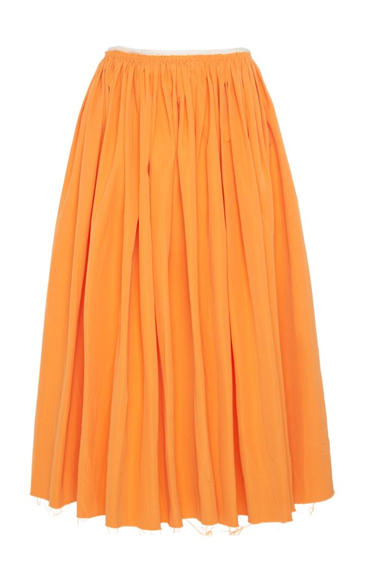 Moda Operandi Marni Cotton-blend Gathered Midi Skirt Size: 36