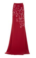 Bibhu Mohapatra Embroidered Full Length Crepe Skirt