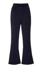 Cushnie Cropped Suede-effect Flared Pants