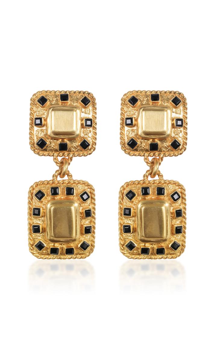 Valre Zephyr Ii Gold-plated And Onyx Earrings