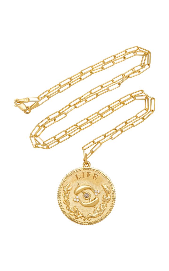 Noush Jewelry Shiva 14k Gold And Diamond Necklace