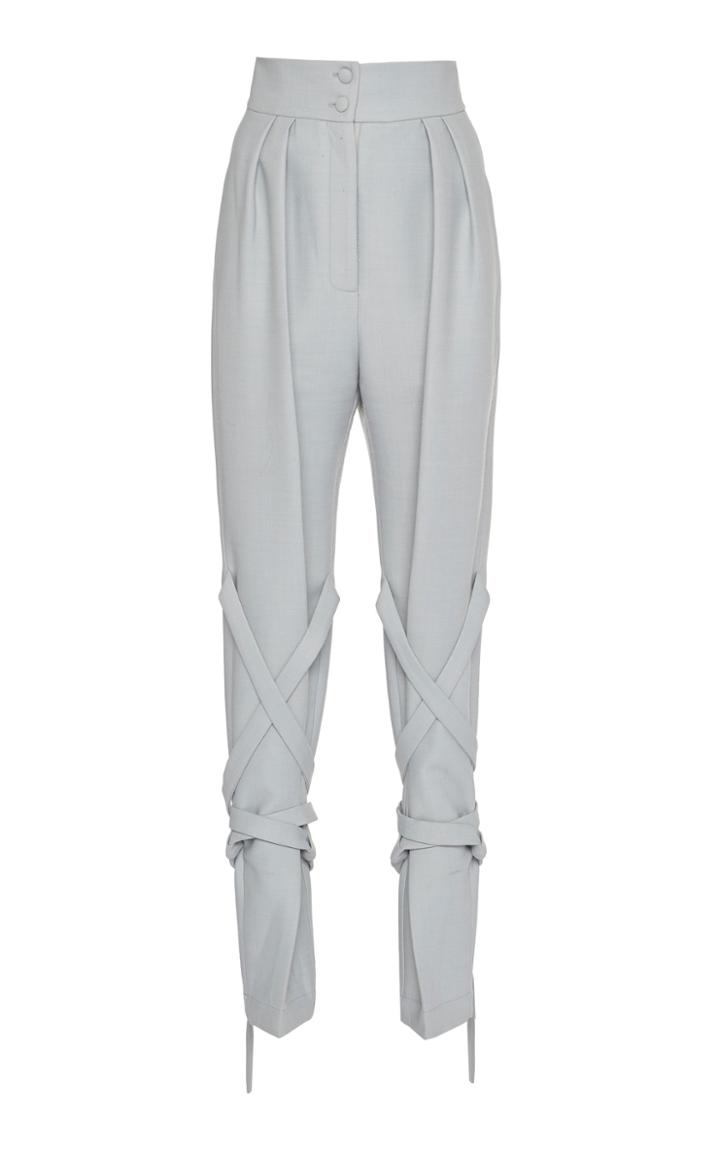 Moda Operandi Matriel Wool Strappy High-waist Pants