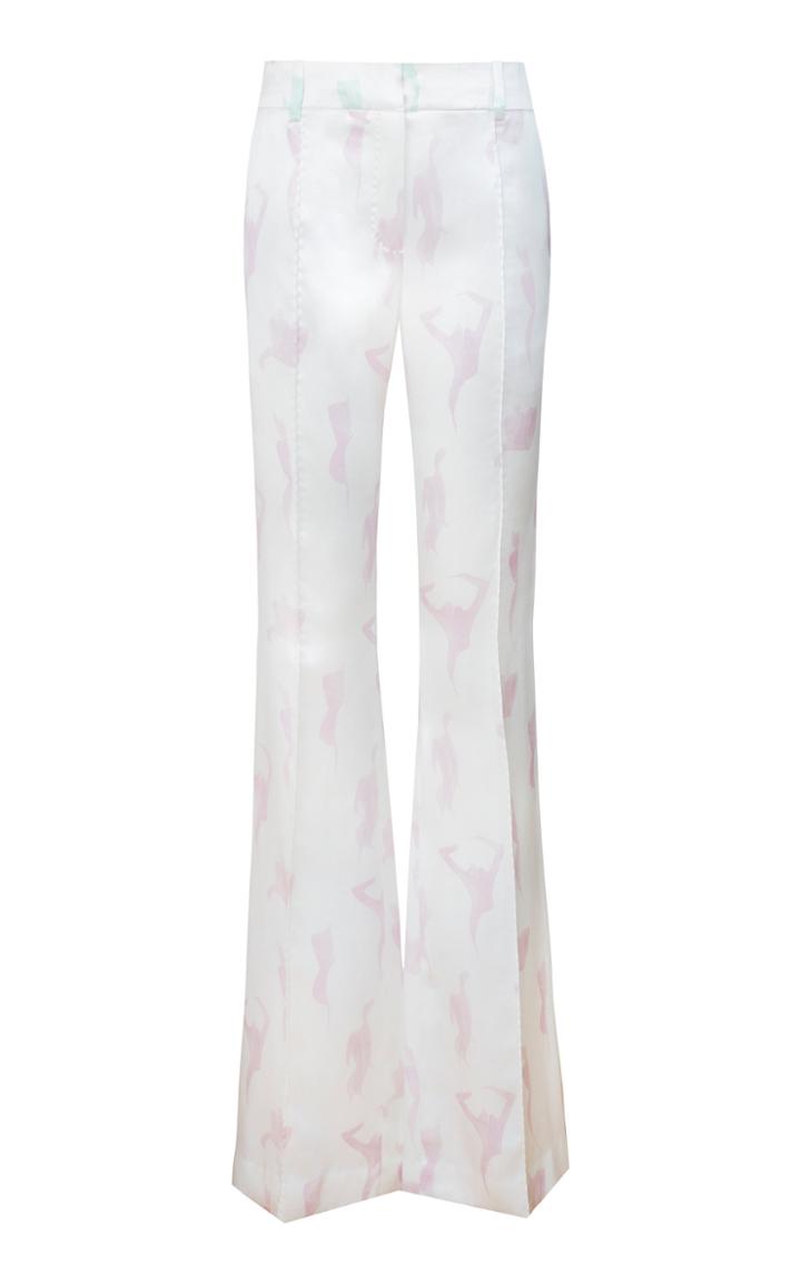 Moda Operandi Alejandra Alonso Rojas Printed Silk Flared Pants Size: 0