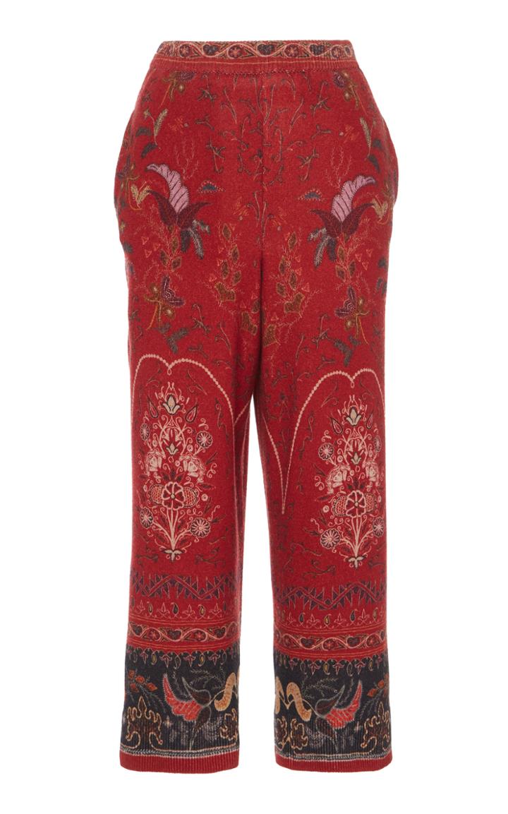Moda Operandi Etro Printed High-rise Wool-cashmere Pants