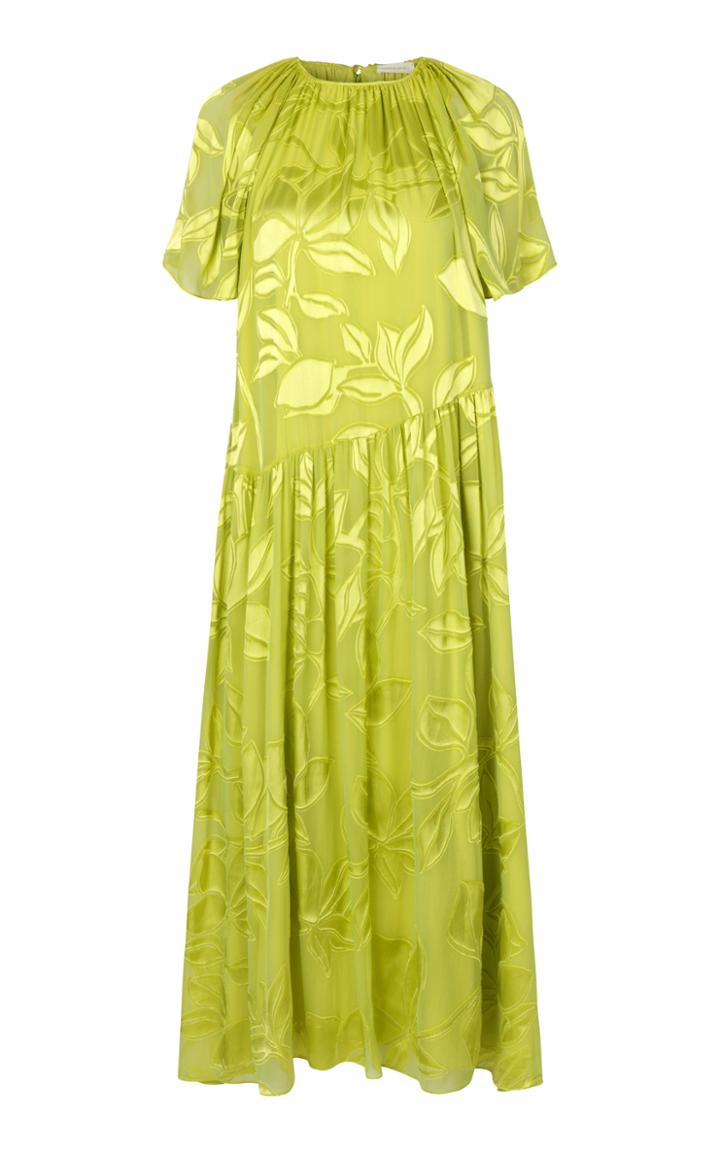 Moda Operandi Stine Goya Addyson Floral Satin Jacquard Maxi Dress