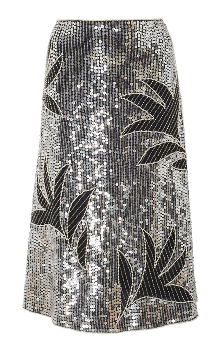 Dodo Bar Or Clara Sequin-embellished Midi Skirt