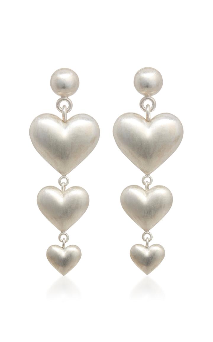 Rachel Quinn Triple Heart Sterling Silver Earrings