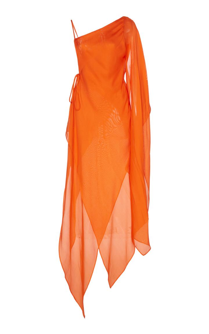 Cult Gaia Aliza Asymmetric Silk Dress