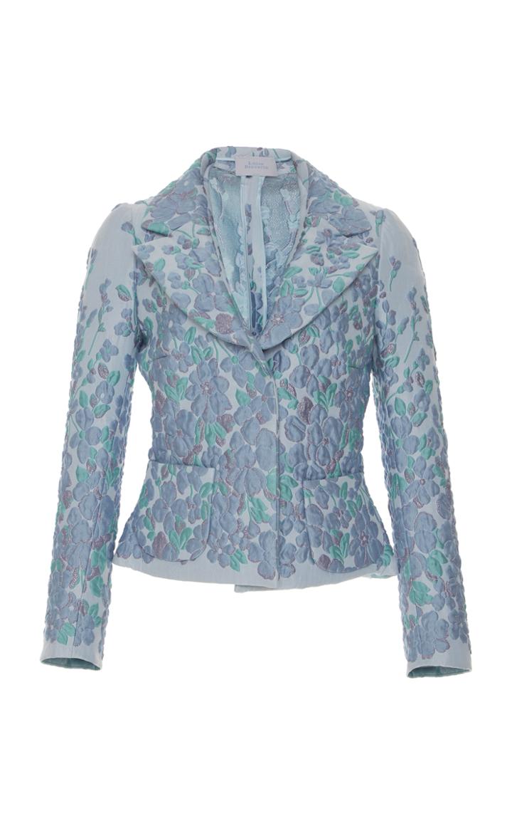 Luisa Beccaria Brocade Textured Flowers Jacket