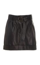Brunello Cucinelli Belted Leather Mini Skirt