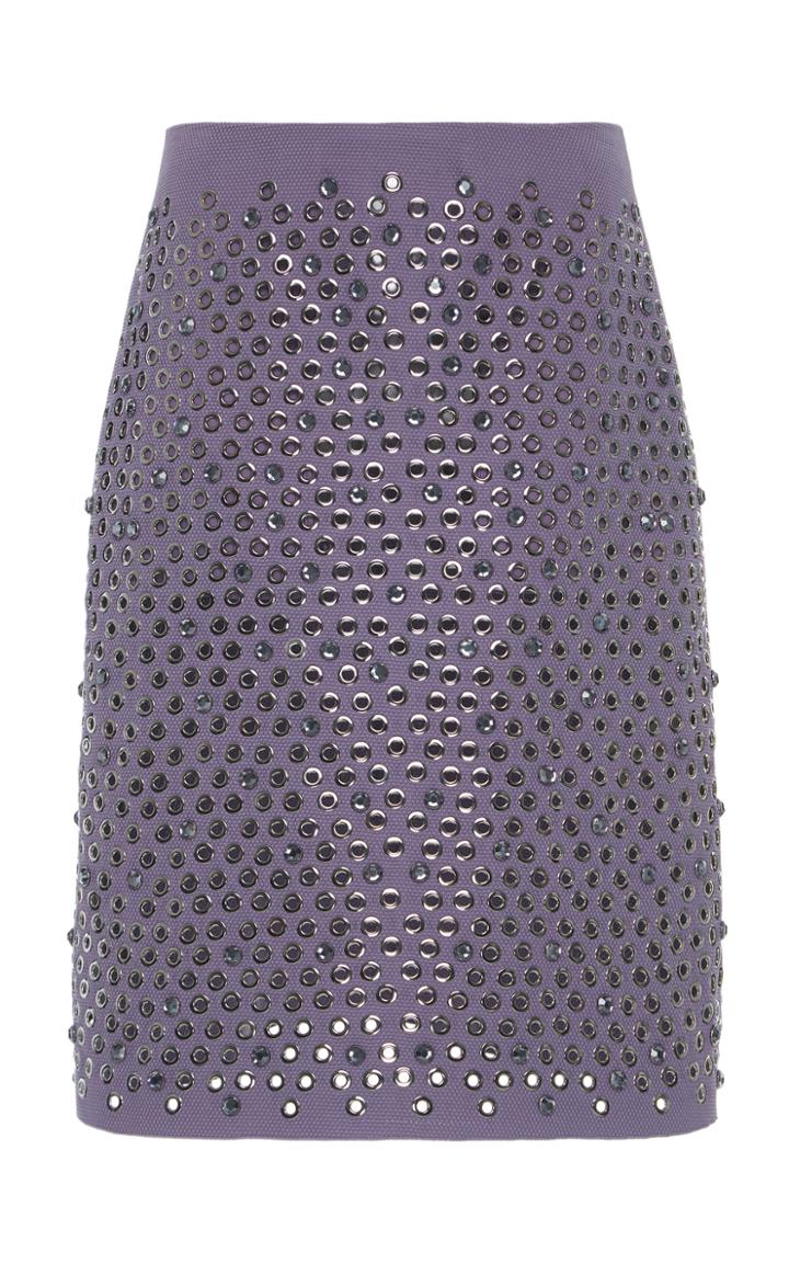 Bottega Veneta Cotton Pique Embellished Skirt