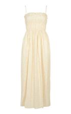 Moda Operandi Coco Shop Shirred Printed Cotton Maxi Dress