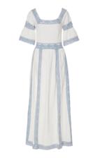 Luisa Beccaria Lace Trimmed Maxi Dress