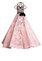 Mark Bumgarner Christi Corset Laminated Lace Gown