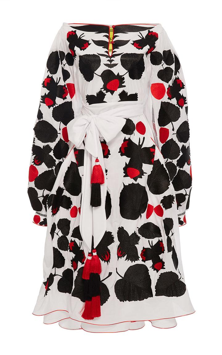 Yuliya Magdych Nutwood Midi Off-the-shoulder Dress