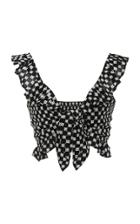 Moda Operandi Significant Other Callie Checkerboard-print Crop Top Size: 2