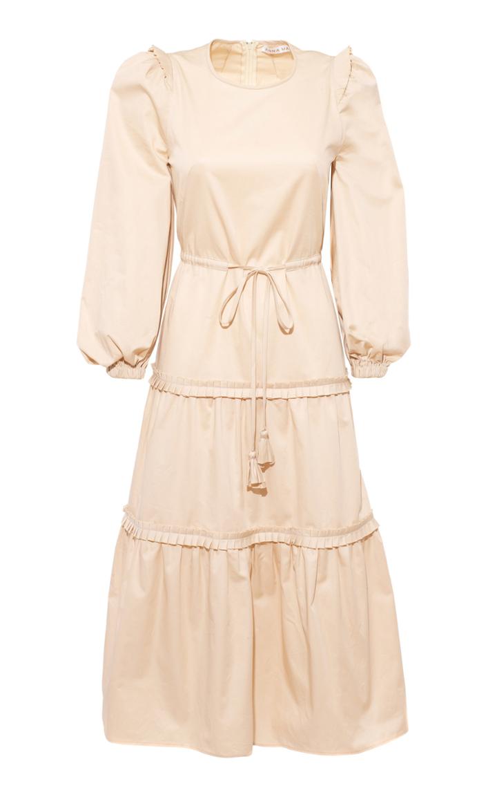 Anna Mason Christy Cotton Sateen Midi Dress