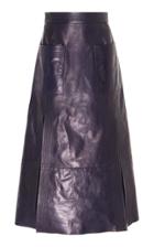 Martin Grant Midi Leather Skirt