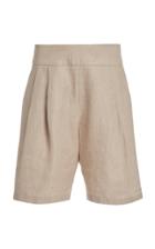 Matin Pleated Cotton-twill Shorts