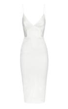Alex Perry Cambell Snake-effect Satin Midi Dress