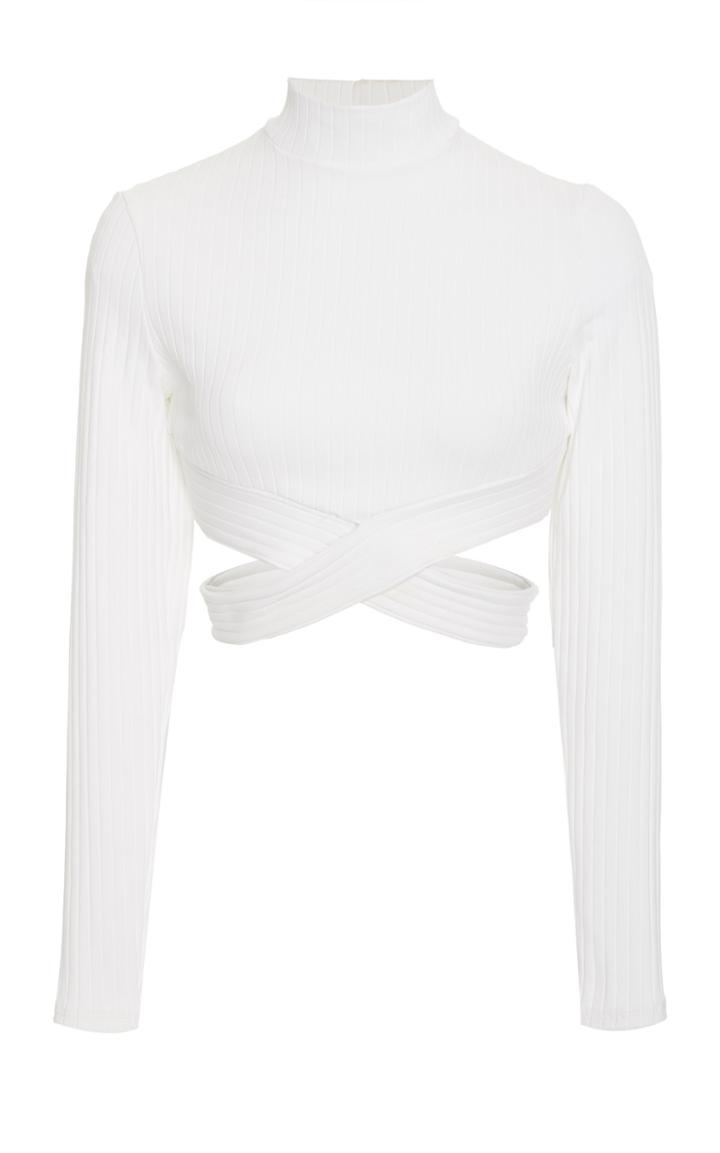 Michi Reflex Cross Long Sleeve Crop Top