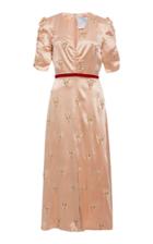 Markarian Hatshepsut Scarab Ruched Sleeve Dress