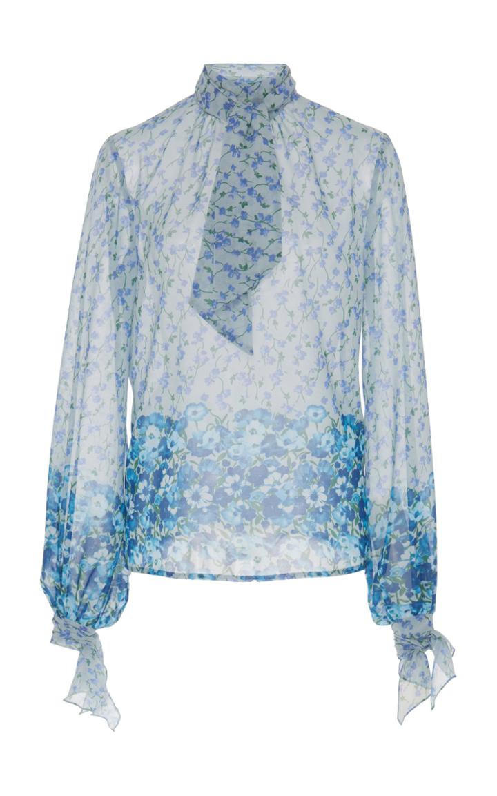 Luisa Beccaria Floral Long Sleeve Top