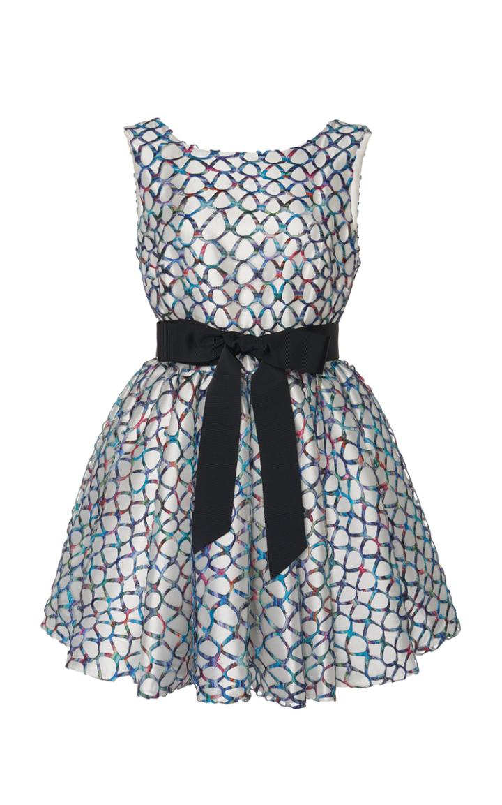 Huishan Zhang Lula Embroidered Satin Dress