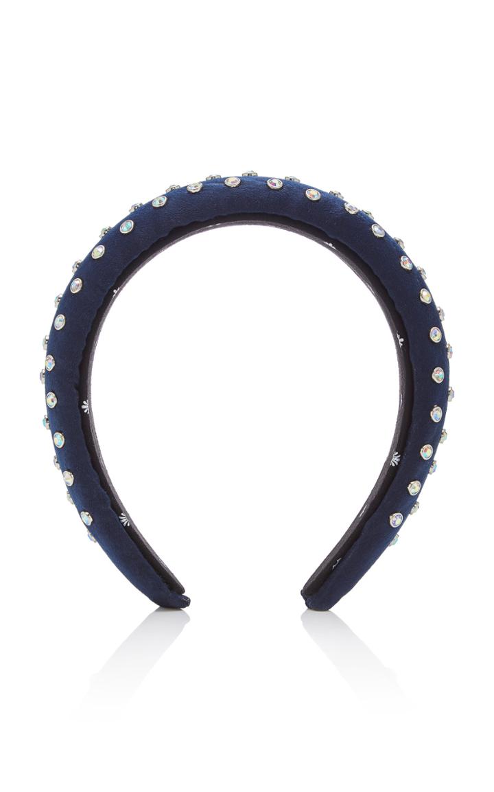 Lele Sadoughi Crystal-embellished Silk Headband