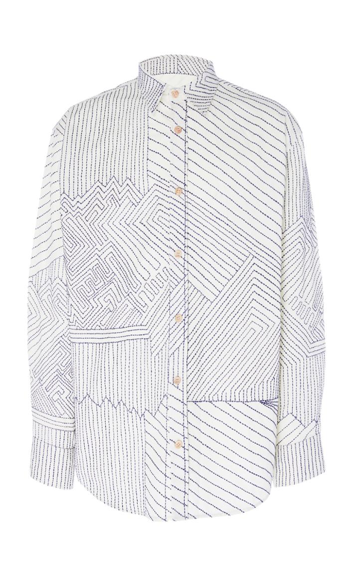 The Elder Statesman Kantha Button-up Shirt