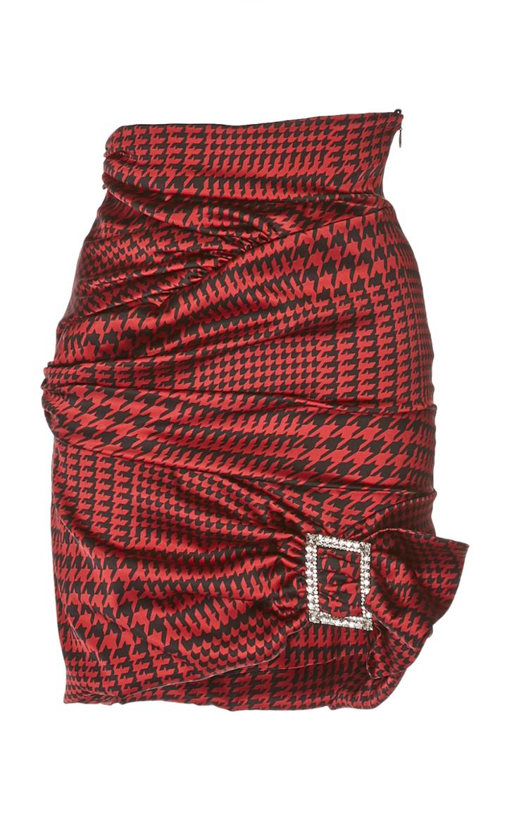 Alexandre Vauthier Ruched Silk Mini Skirt