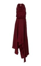 Amur Nakita Draped Silk Maxi Dress