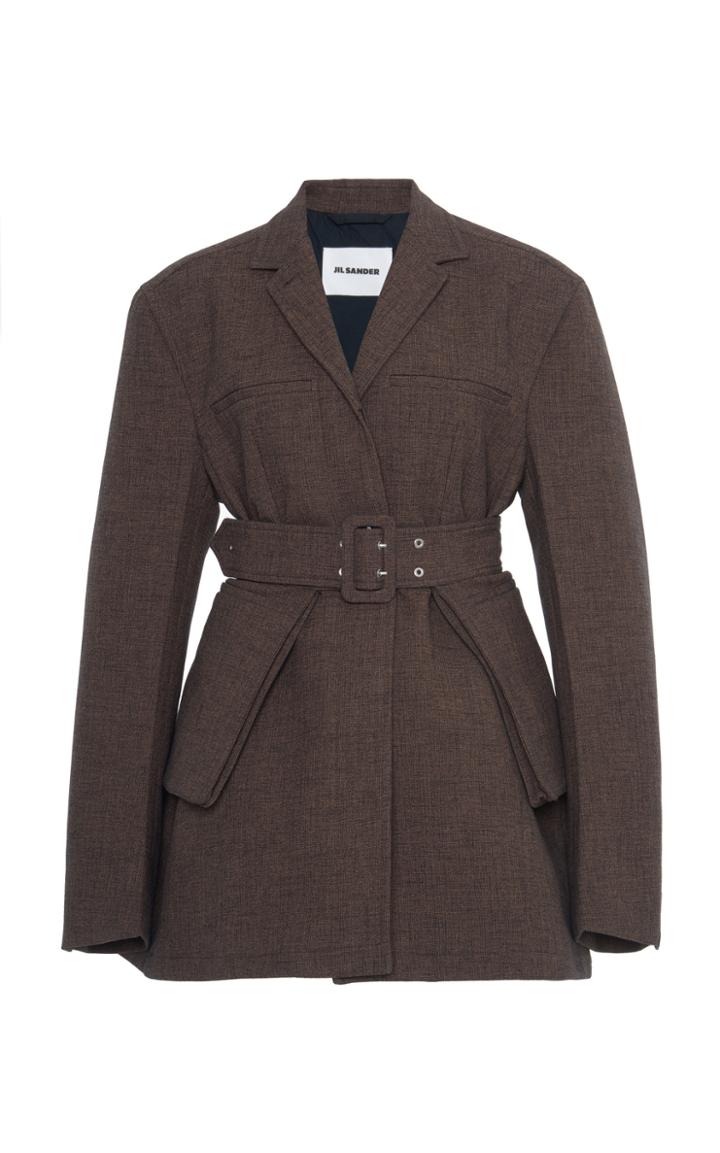 Moda Operandi Jil Sander Belted Cady Jacket