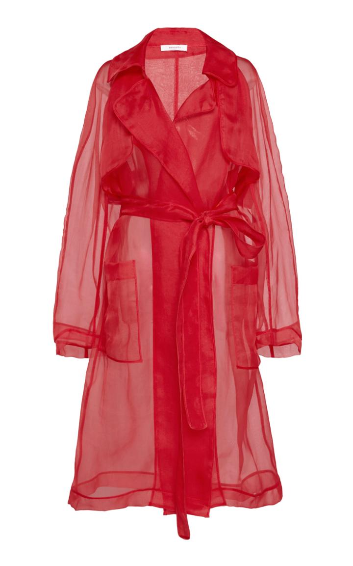 Nevenka Bravery Silk-organza Trench Coat