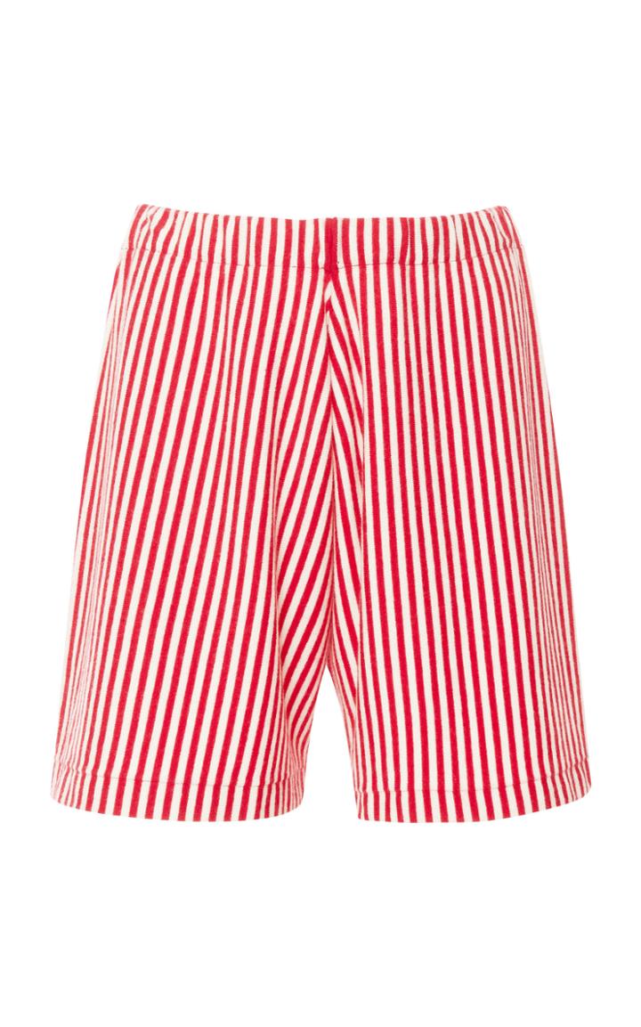 Moda Operandi Madeleine Thompson Ariane Striped Silk-cashmere Shorts Size: M