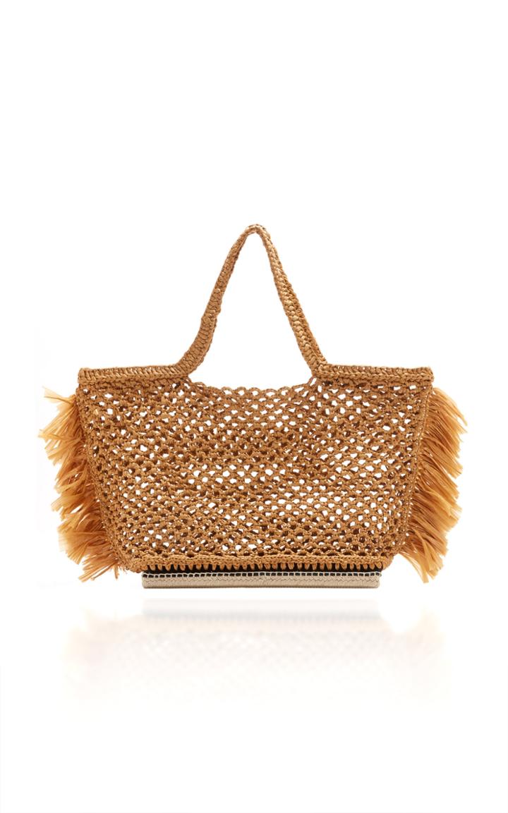Altuzarra Espadrille Large Fringed Open-knit Tote