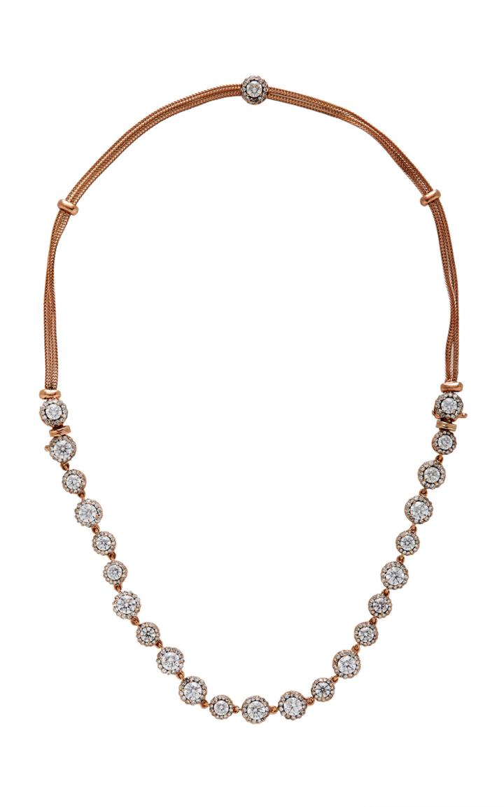 Selim Mouzannar 18k Pink Gold Convertible Diamond Necklace