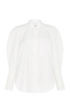 Moda Operandi Aje Chaise Puff-sleeve Cotton Poplin Shirt