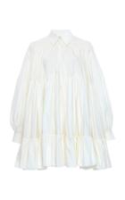 Moda Operandi Valentino Gathered A-line Cotton-blend Mini Dress Size: 36